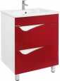 Тумба с раковиной Bellezza Эйфория 60 красная