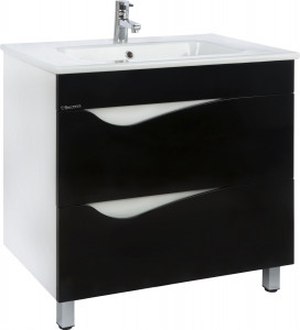 Тумба с раковиной Bellezza Эйфория 85 черная