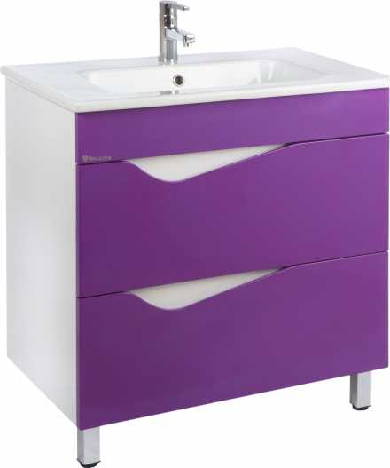 Тумба с раковиной Bellezza Эйфория 85 фиолетовая