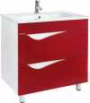 Тумба с раковиной Bellezza Эйфория 85 красная