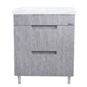 Тумба с раковиной Bellezza Грейс 70 напольная скала серая