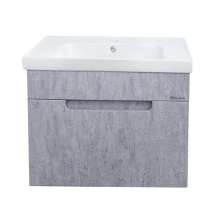 Тумба с раковиной Bellezza Грейс 70 подвесная скала серая