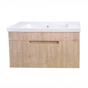 Тумба с раковиной Bellezza Грейс 90 подвесная дуб светлый