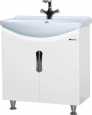 Тумба с раковиной Bellezza Лагуна 65 прямая белая