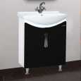 Тумба с раковиной Bellezza Лагуна 65 прямая черная
