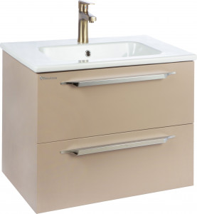 Тумба с раковиной Bellezza Луиджи 60 капучино, 2 ящика