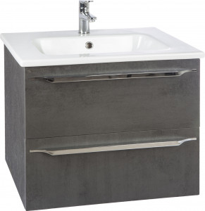 Тумба с раковиной Bellezza Луиджи 60 серая, 2 ящика