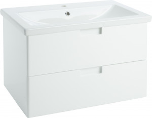 Тумба с раковиной Bellezza Пегас 100 подвесная 2 ящика белая