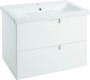 Тумба с раковиной Bellezza Пегас 60 подвесная 2 ящика белая — рис. 1