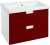 Тумба с раковиной Bellezza Пегас 70 подвесная 2 ящика красная