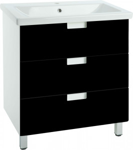 Тумба под раковину Bellezza Пегас 80 напольная 3 ящика черная