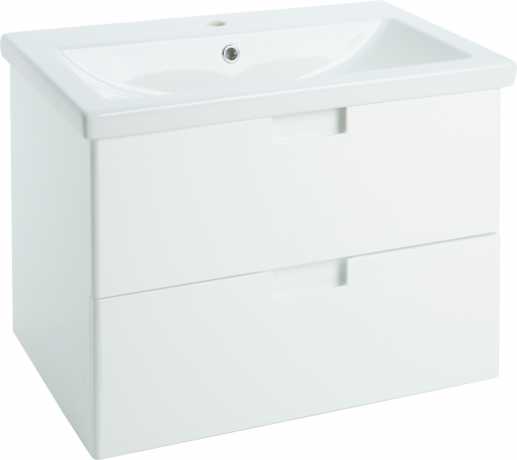 Тумба с раковиной Bellezza Пегас 80 подвесная 2 ящика белая