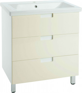 Тумба с раковиной Bellezza Пегас 90 напольная 3 ящика бежевая