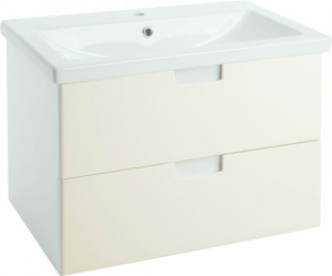 Тумба с раковиной Bellezza Пегас 90 подвесная 2 ящика бежевая