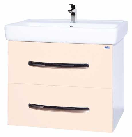 Тумба с раковиной Bellezza Рокко 50 подвесная бежевая 2 ящика