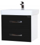 Тумба с раковиной Bellezza Рокко 60 подвесная с 2 ящ. черная Н — рис. 1