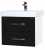 Тумба с раковиной Bellezza Рокко 60 подвесная с 2 ящ. черная Н