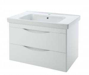 Тумба с раковиной Bellezza Санриса 100 подвесная с 2 ящ. белая