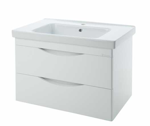 Тумба с раковиной Bellezza Санриса 100 подвесная с 2 ящ. белая
