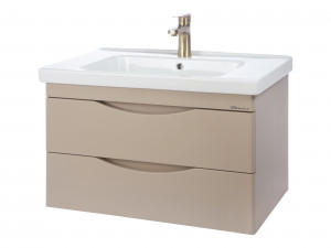 Тумба с раковиной Bellezza Санриса 100 подвесная с 2 ящ. капучино