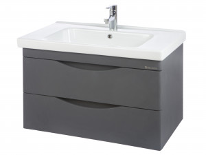 Тумба с раковиной Bellezza Санриса 100 подвесная с 2 ящ. серебро