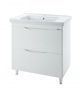Тумба с раковиной Bellezza Санриса 100 с 2 ящ. белая