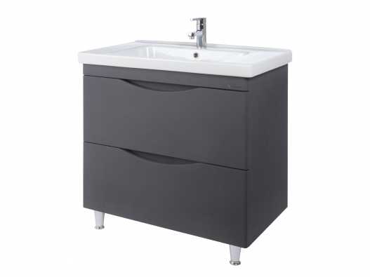 Тумба с раковиной Bellezza Санриса 100 с 2 ящ. серебро