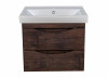 Тумба с раковиной Bellezza Санриса 60 подвесная с 2 ящ. орех — рис. 1