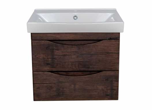Тумба с раковиной Bellezza Санриса 60 подвесная с 2 ящ. орех