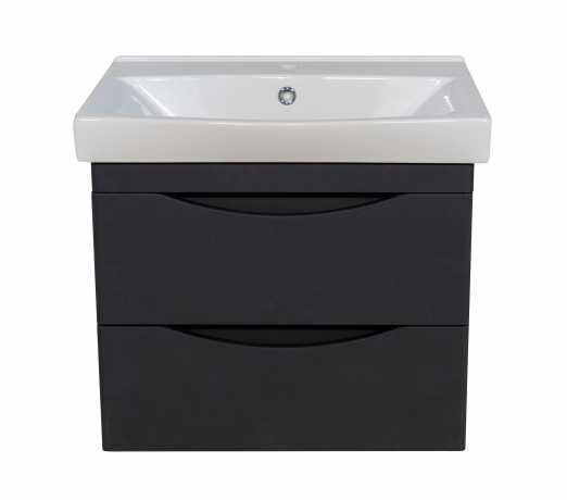 Тумба с раковиной Bellezza Санриса 60 подвесная с 2 ящ. серебро