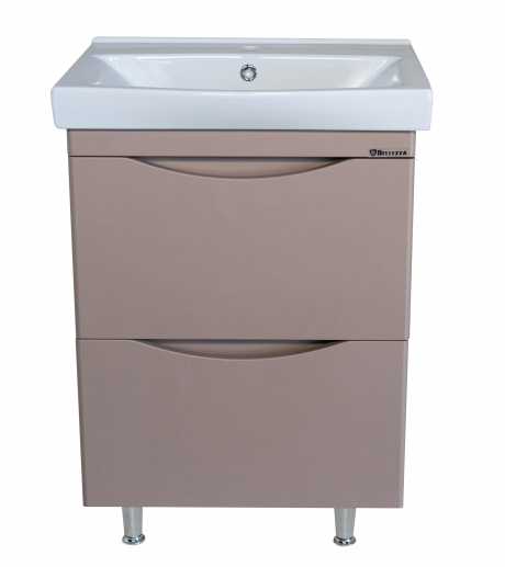 Тумба с раковиной Bellezza Санриса 60 с 2 ящ. капучино