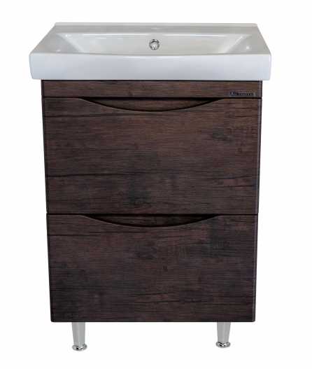 Тумба с раковиной Bellezza Санриса 60 с 2 ящ. орех