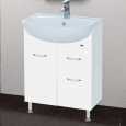 Тумба с раковиной Bellezza Уют 60 1 ящик белая