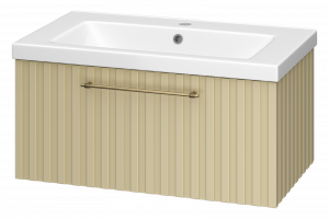 Тумба с раковиной Brevita Alicante 80 подвесная капучино