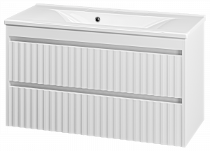 Тумба с раковиной Brevita Balaton 100 2 ящика подвесная 