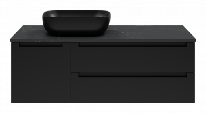 Тумба с раковиной Brevita Cargo 120 подвесная черный