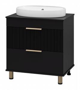 Тумба с раковиной Brevita Enfida 70 напольная черный
