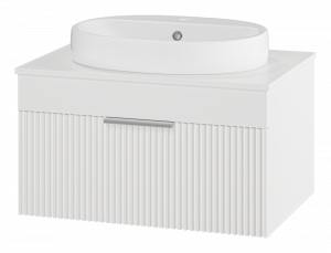 Тумба с раковиной Brevita Enfida 70 подвесная белый