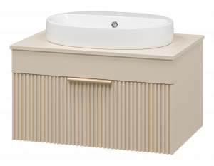 Тумба с раковиной Brevita Enfida 70 подвесная бежевый