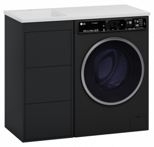 Тумба с раковиной Brevita Grafit 40 с 3 ящ. под стиральную машину 100 L графит