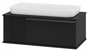 Тумба с раковиной Brevita Savoy 90 подвесная черный