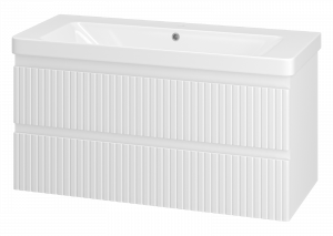 Тумба с раковиной Brevita Victory 105 подвесная белый