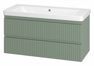 Тумба с раковиной Brevita Victory 105 подвесная зеленый
