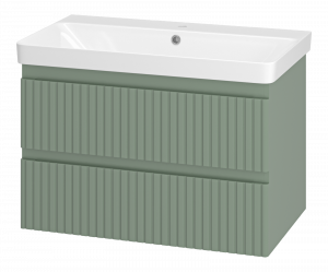 Тумба с раковиной Brevita Victory 80 подвесная зеленый