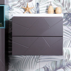 Тумба с раковиной Бриклаер Кристалл 70 без ниши