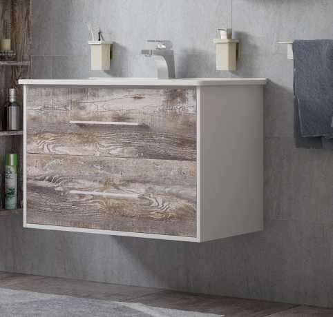 Тумба с раковиной Corozo Гольф 85 подвесная антик