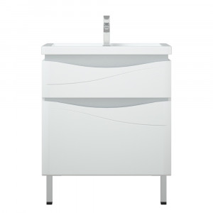 Тумба под раковину Corozo Омаха 70 белый металлик