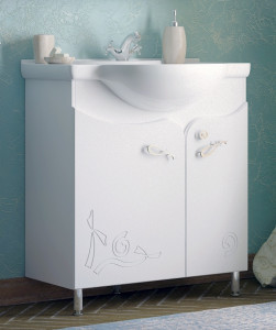 Тумба с раковиной Corozo Венеция 85 корзина