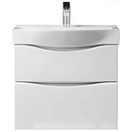 Тумба с раковиной Jorno Bella 65 подвесная Белая