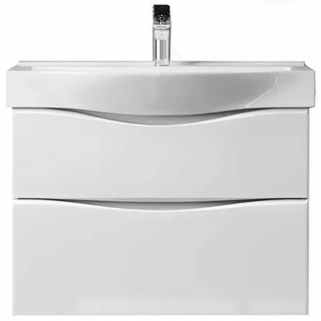 Тумба с раковиной Jorno Bella 80 подвесная белая